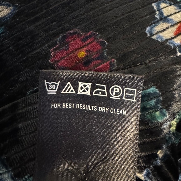 Anthropologie Ett:Twa Blazer Jacket And Pants Set Women Size 10 Floral Corduroy - Picture 7 of 7